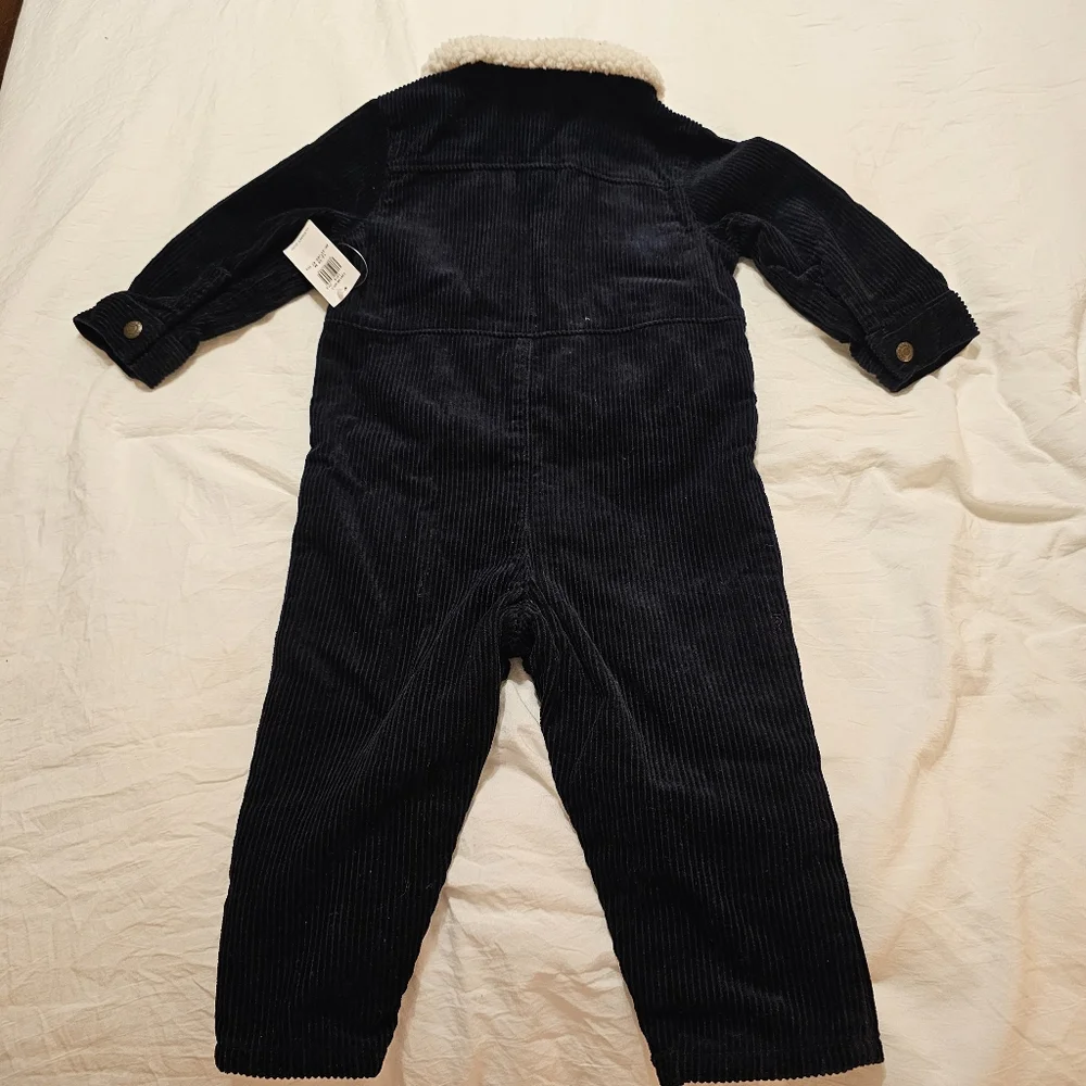 NWT Old Navy Corduroy Onesie with faux Sherpa collar Smoke free - Picture 3 of 3